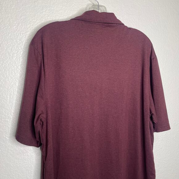 01. Algo Mens Shirt Size XL Burgundy 01. Performance Polo Short Sleeve - Picture 10 of 12